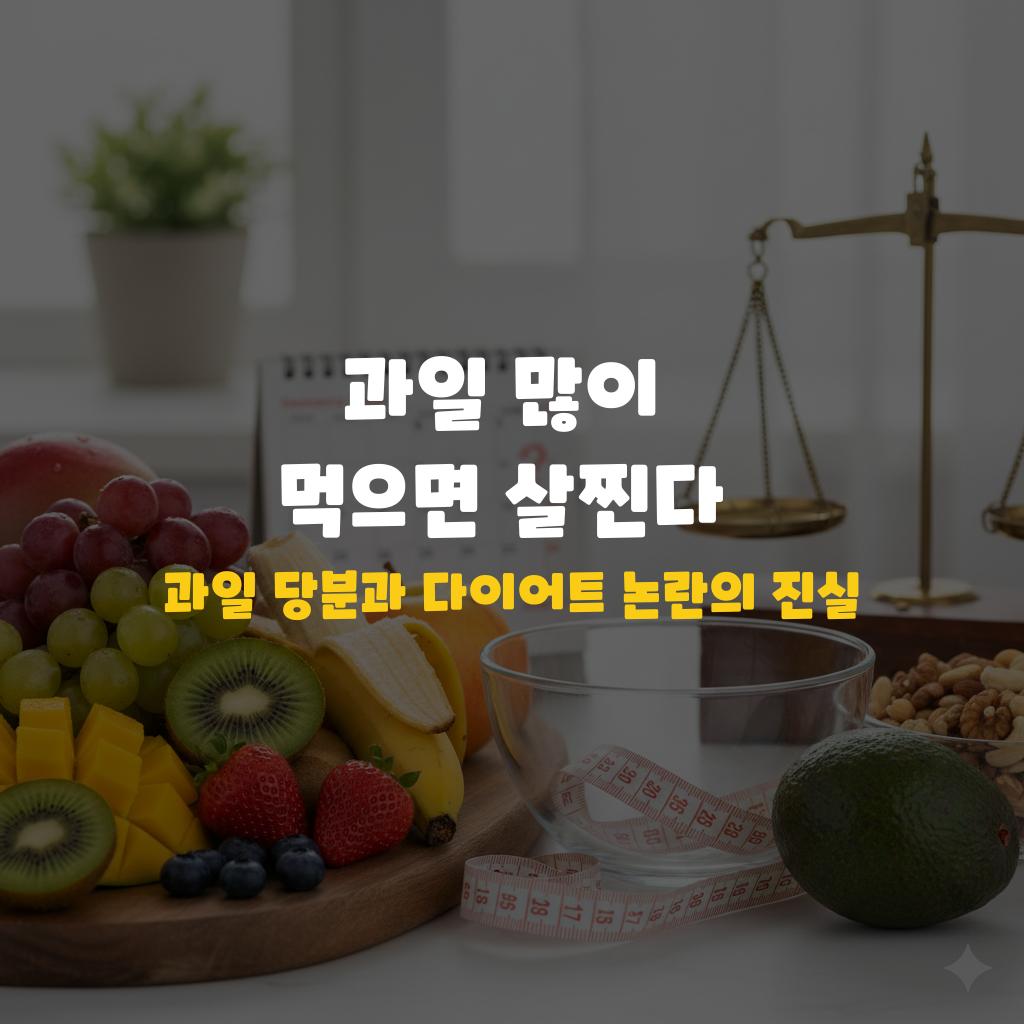 과일 많이 먹으면 살찐다? 과일 당분과 다이어트 논란의 진실 설명하는 썸네일 이미지