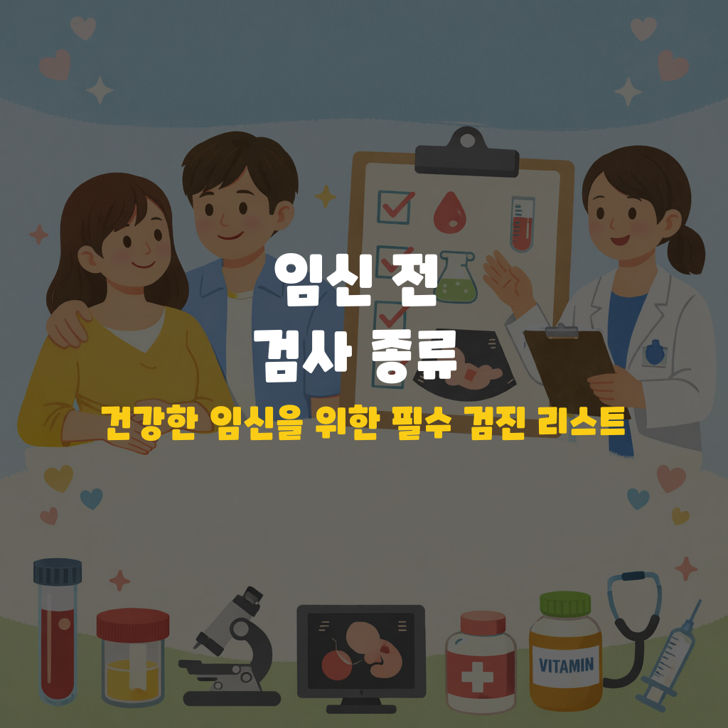 임신 전 검사 종류, 건강한 임신을 위한 필수 검진 리스트 설명하는 썸네일 이미지