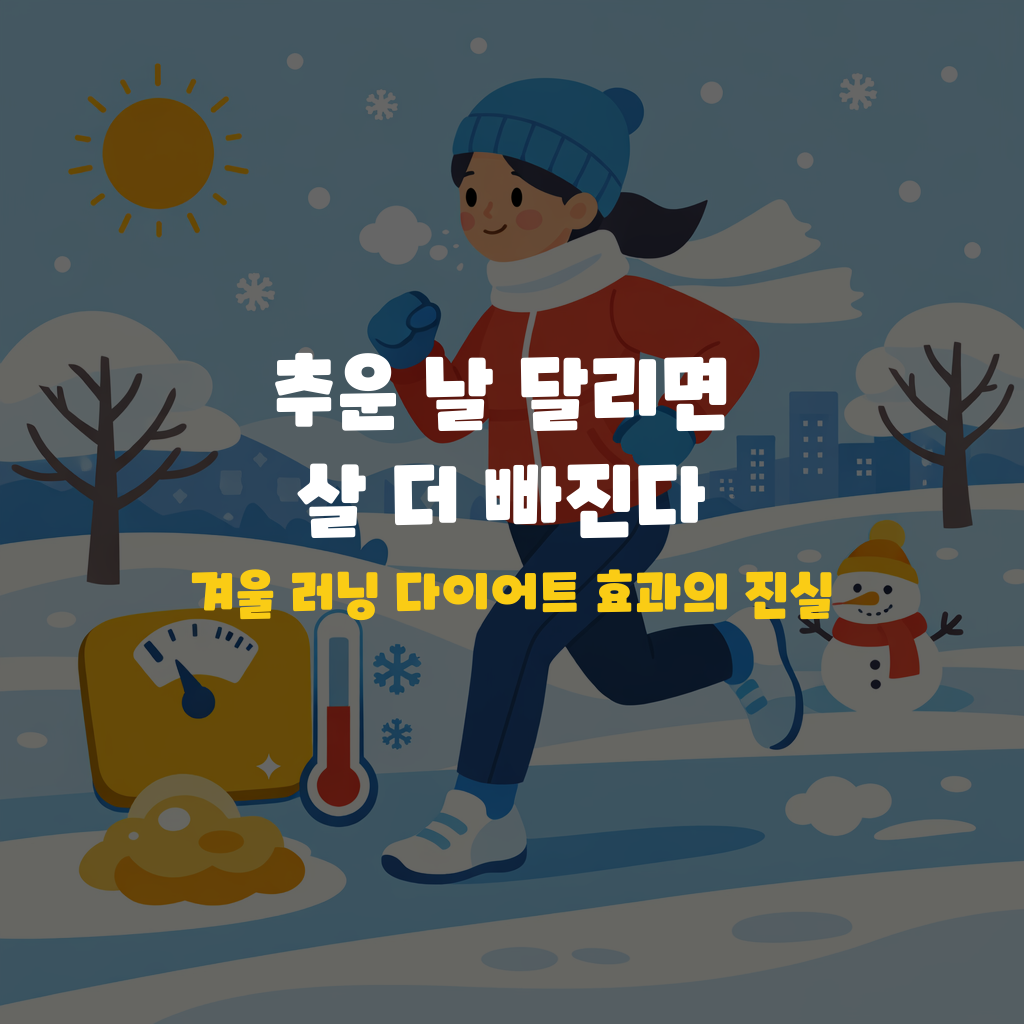 추운 날 달리면 살 더 빠진다? 겨울 러닝 다이어트 효과의 진실 설명하는 썸네일 이미지