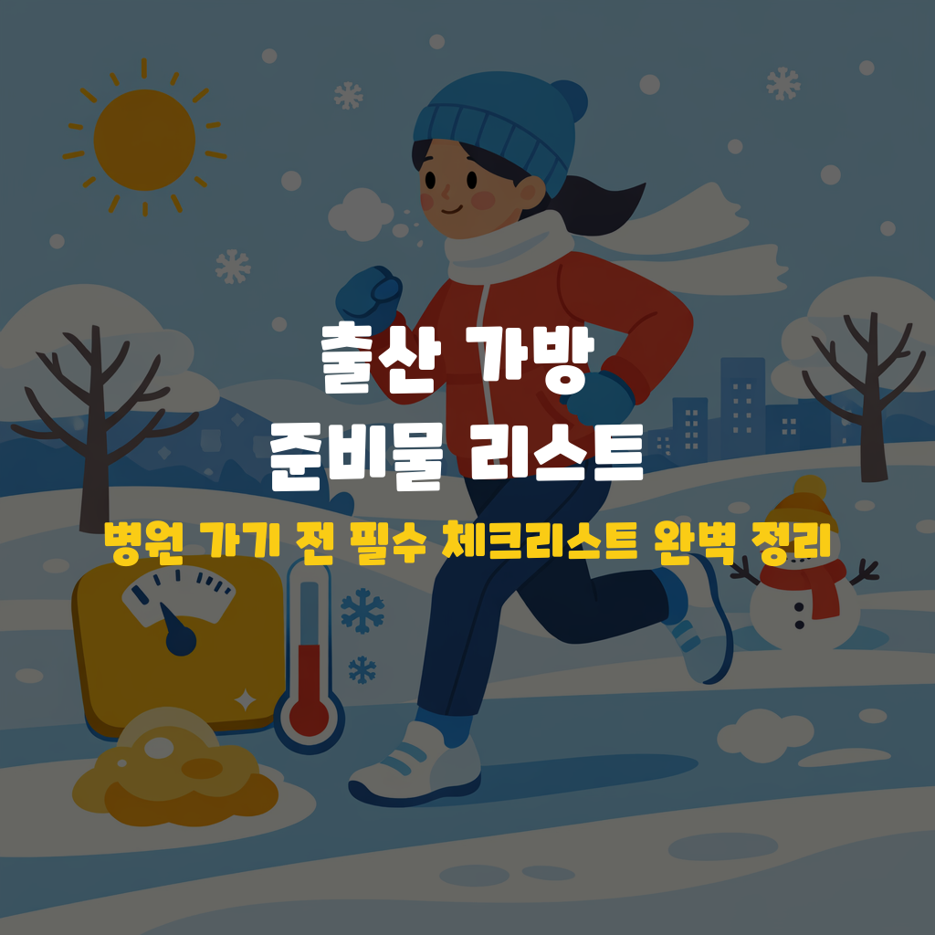 출산 가방 준비물 리스트, 병원 가기 전 필수 체크리스트 완벽 정리 설명하는 썸네일 이미지