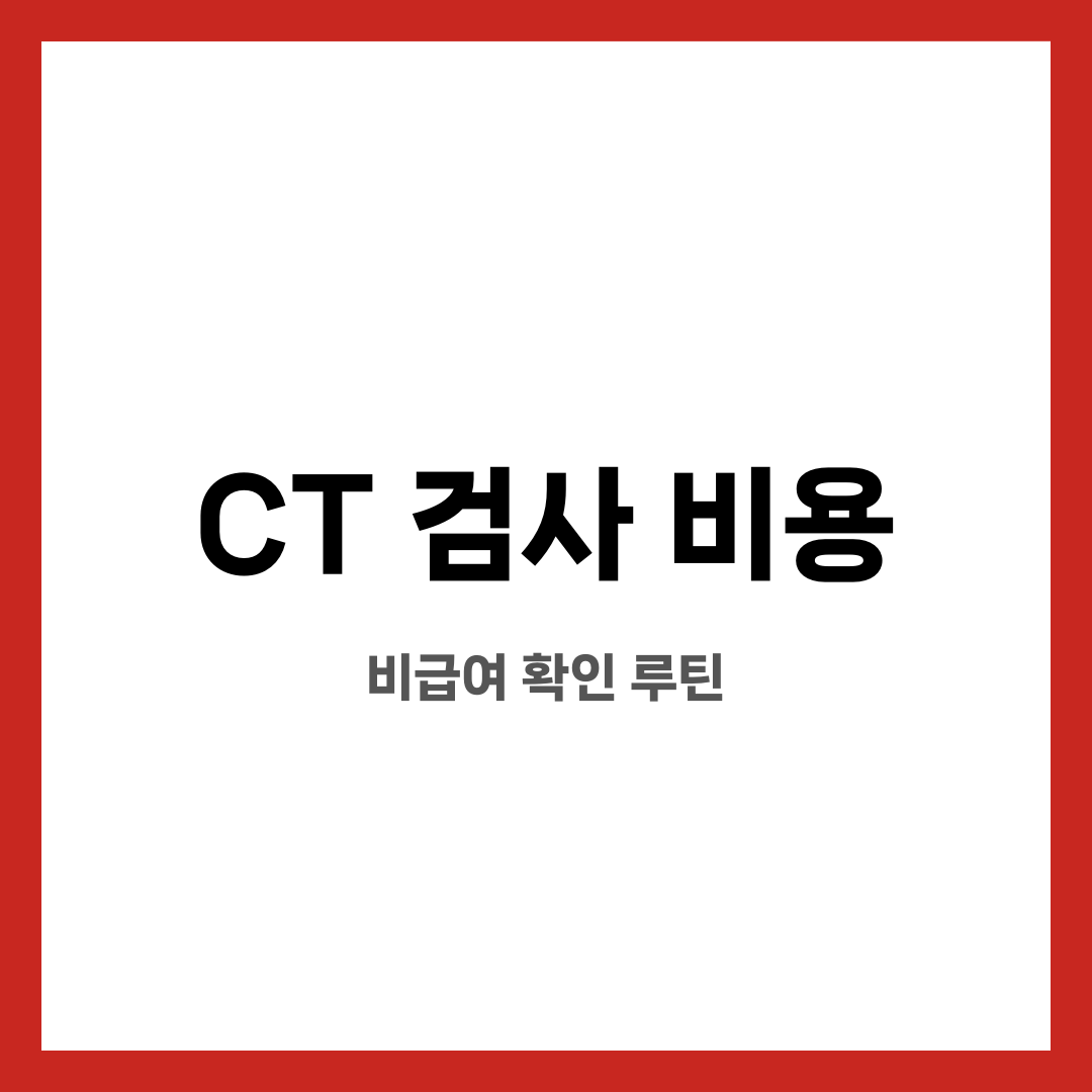 CT 검사 비용 8가지, 바가지 걱정 끝! 왜 병원마다 다를까? 보험 적용은 될까? 설명하는 썸네일 이미지