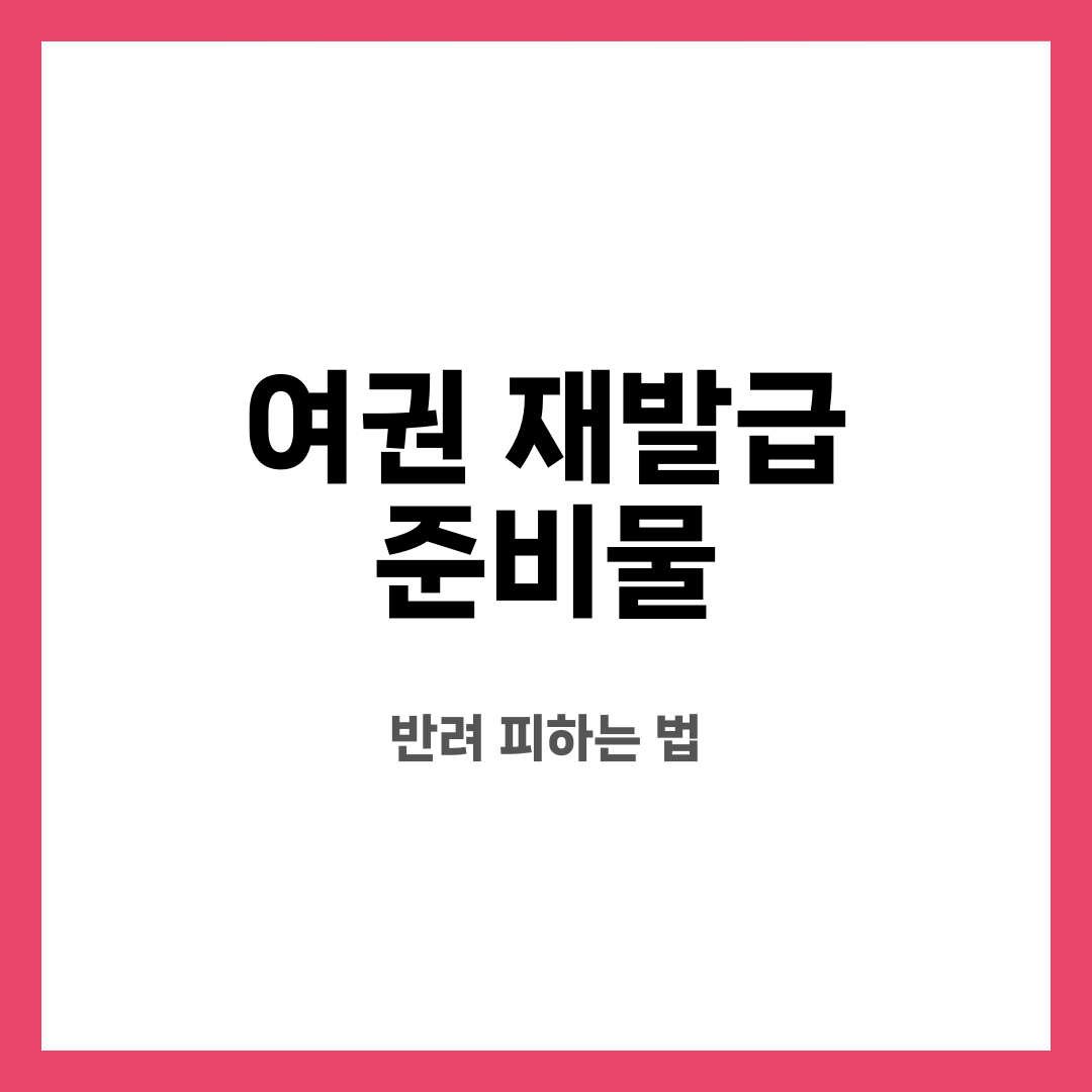 여권 재발급 준비물 10가지, 불안 끝! 뭐부터 챙길까? 사진 때문에 반려될까? 설명하는 썸네일 이미지