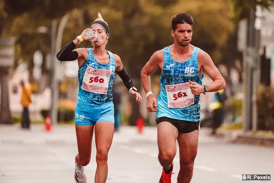 러닝 10km 페이스·칼로리 기준표 관련 이미지