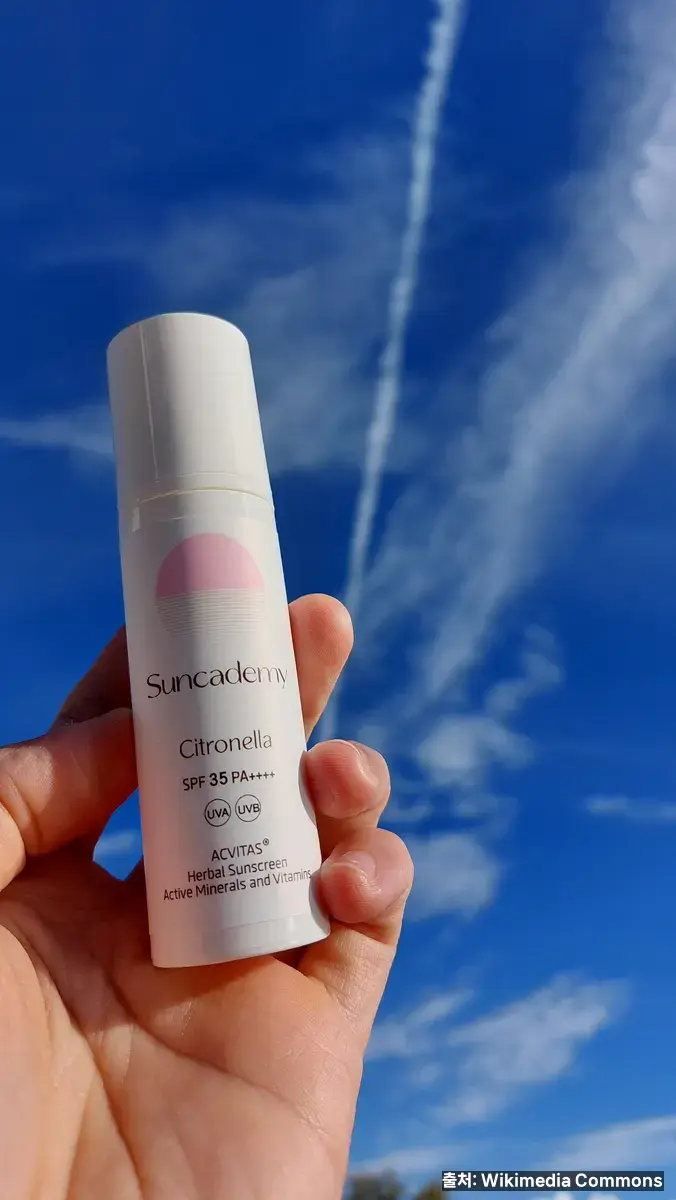 선크림 도포 — 피부 노화의 80%는 자외선이 원인