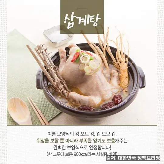 초복 여름 보양식 - 대한민국 정책브리핑