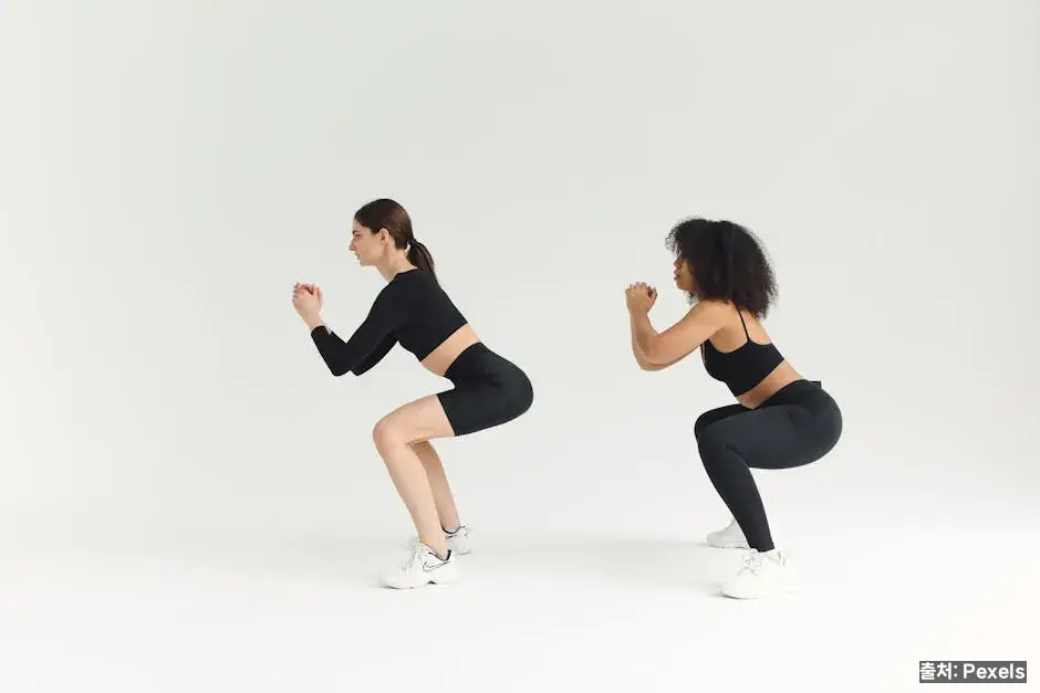 홈트 스쿼트 변형 5가지 관련 이미지