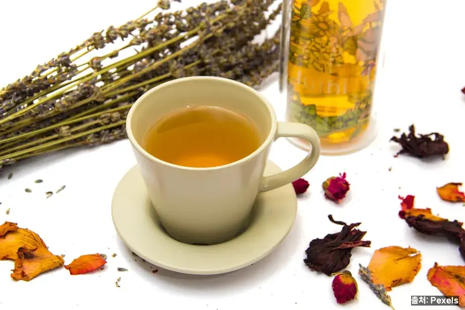 카모마일티와 허브티 관련 이미지