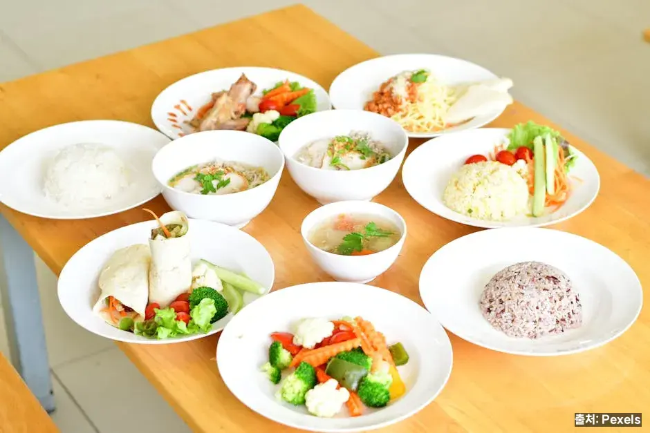 주간 식단 예시 관련 이미지