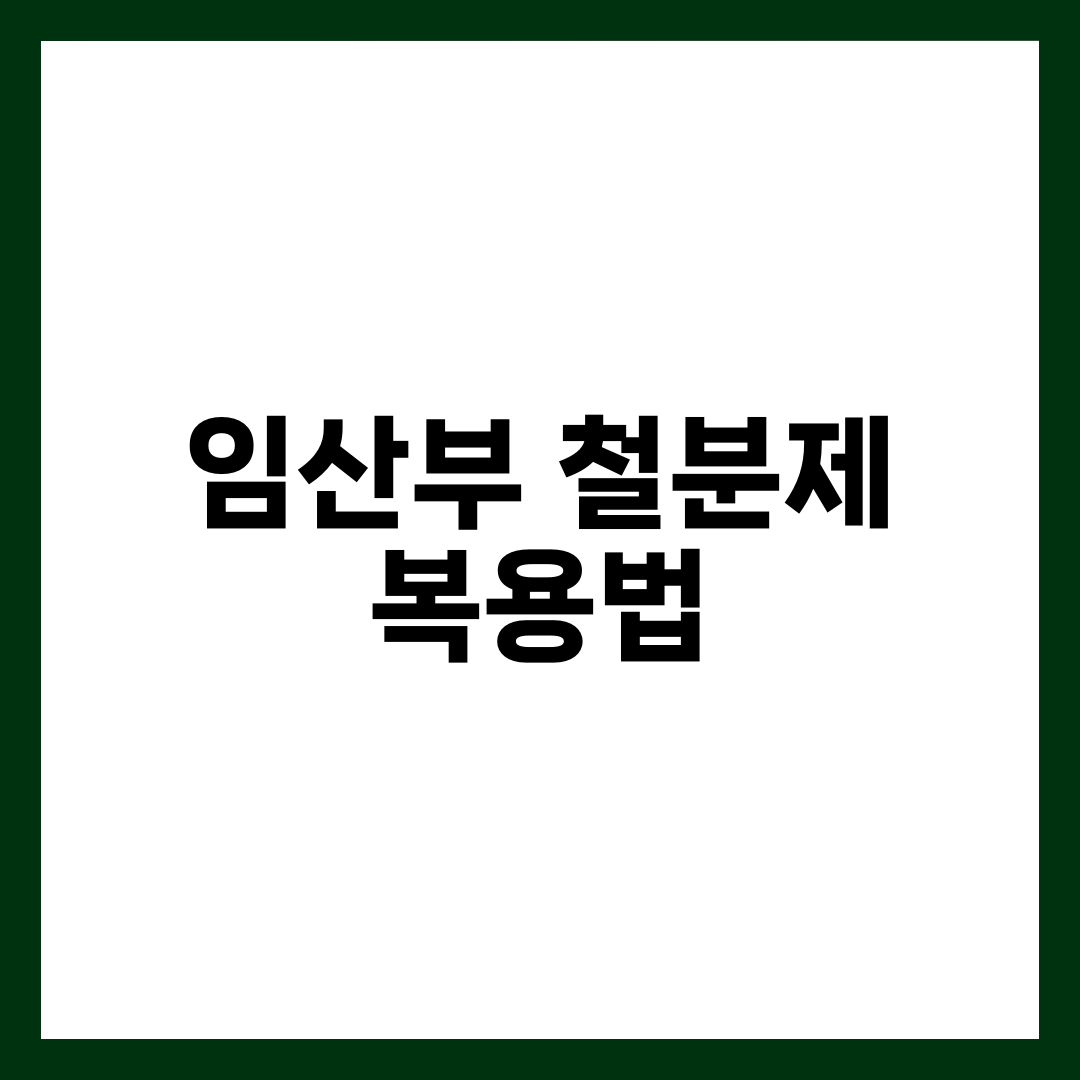 임산부 철분제 복용법, 시기·복용 시간·부작용 완벽 가이드 설명하는 썸네일 이미지