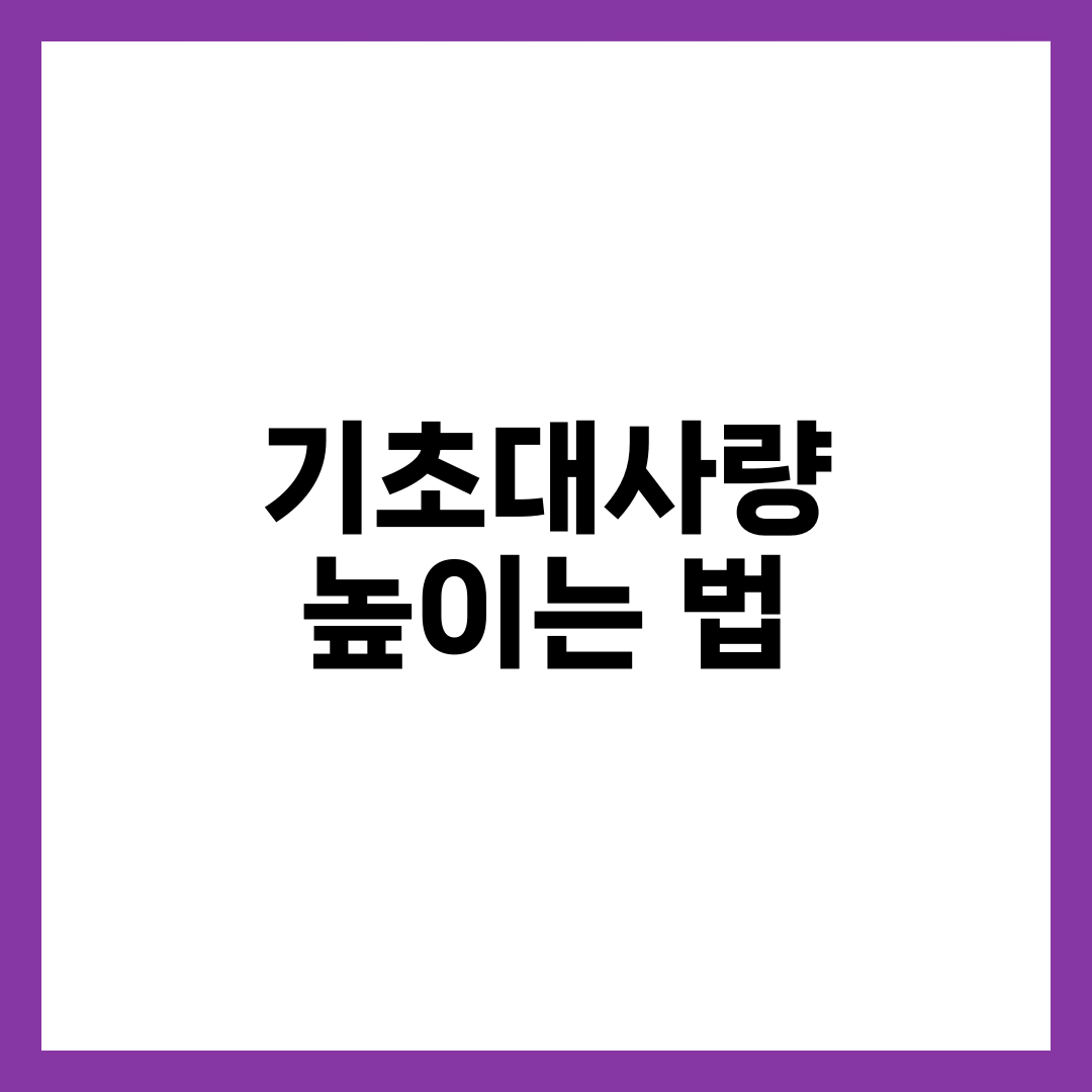 기초대사량 높이는 5가지 방법 4