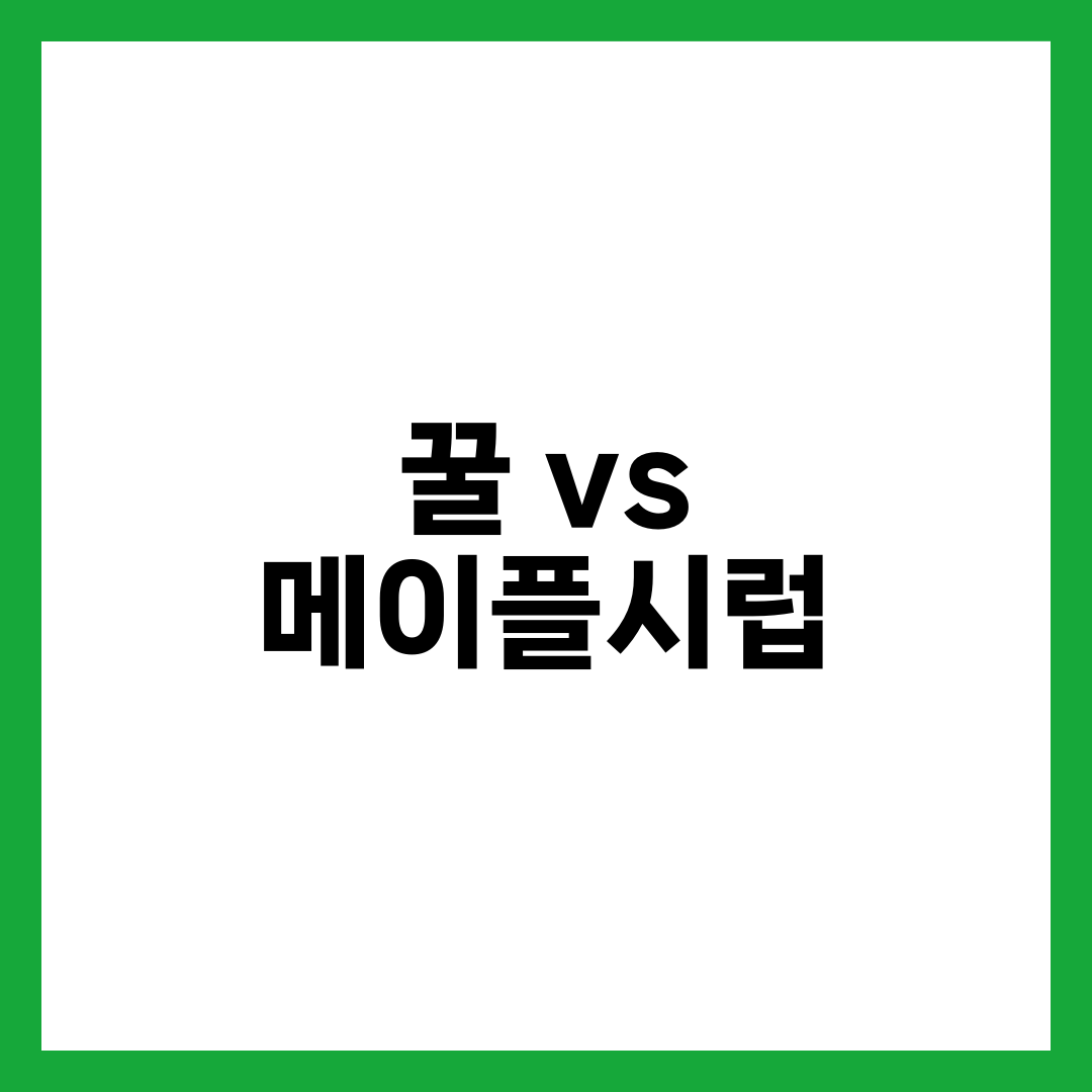 꿀 vs 메이플시럽 차이 비교, 어떤 감미료가 더 건강할까 설명하는 썸네일 이미지
