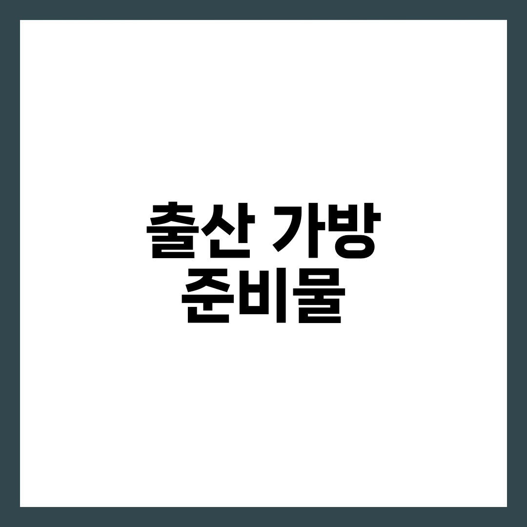 출산 가방 준비물 리스트, 병원 가기 전 필수 체크리스트 완벽 정리 2