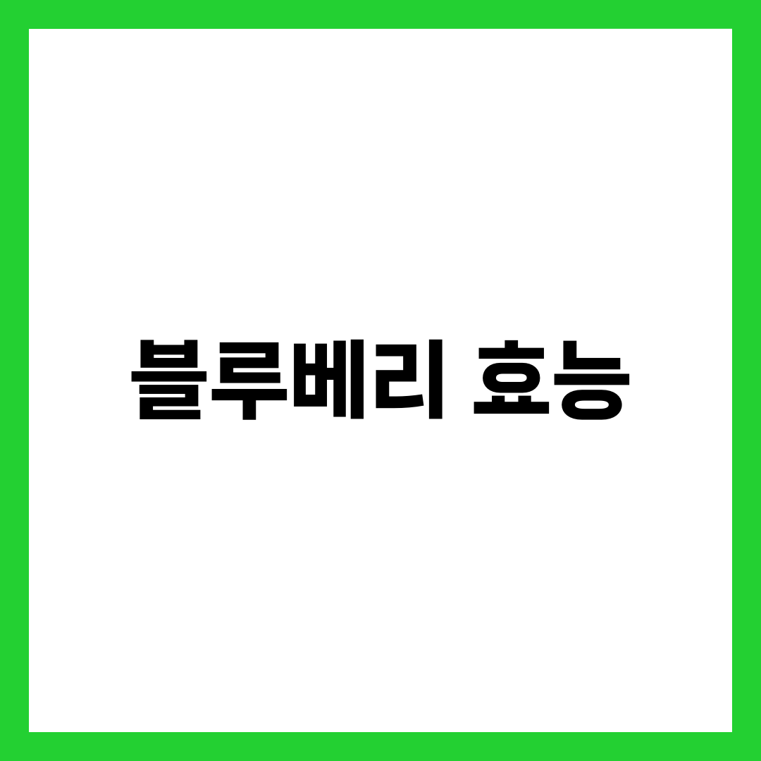 블루베리 효능 6가지, 안토시아닌·항산화·눈 건강 2