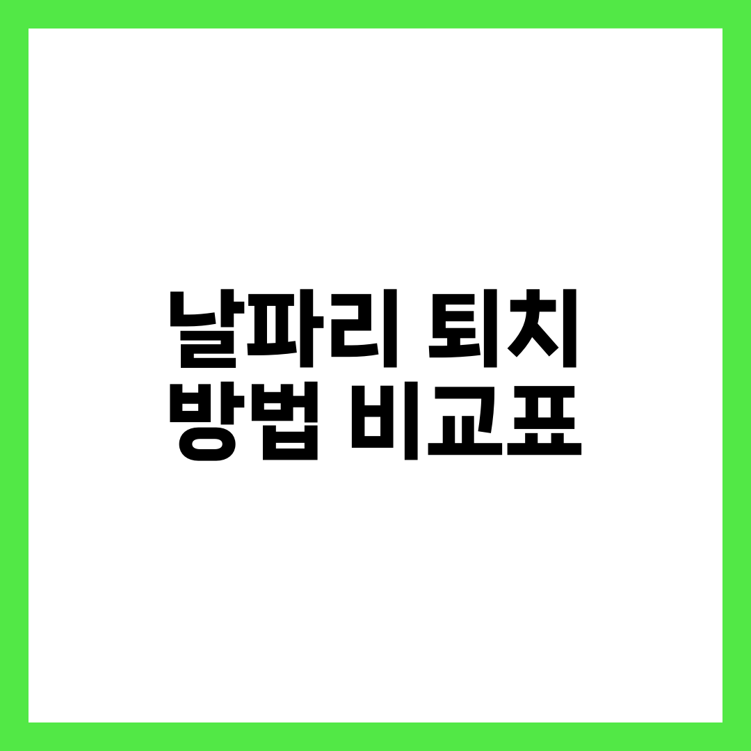 날파리 퇴치 방법 비교표 — 화장실·화분·주방 장소별 완벽 정리 설명하는 썸네일 이미지