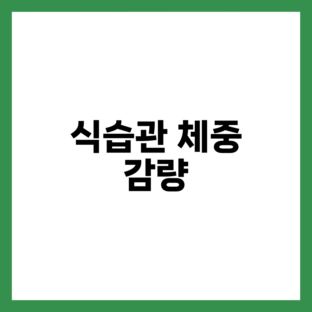 식습관 체중 감량 성공 방법 10가지와 3단계 실천 가이드 총정리 3