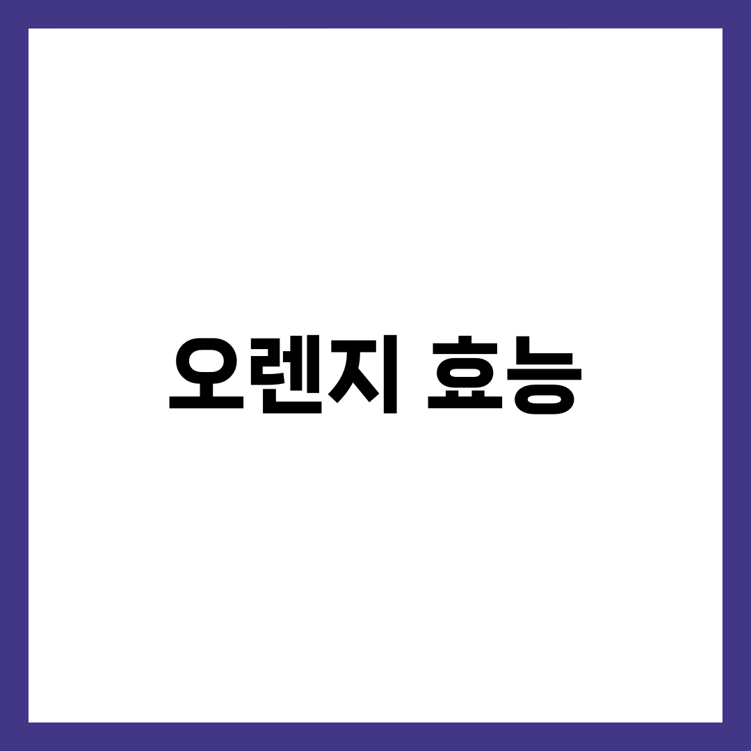 오렌지 효능 7가지와 면역력·비타민C·피부에 좋은 이유 총정리 8