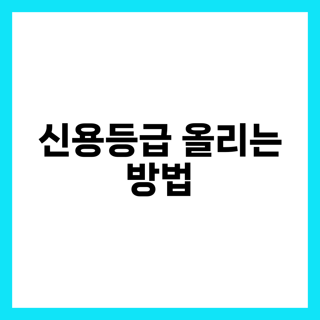신용등급 올리는 확실한 방법 7가지, 3개월 안에 점수 끌어올리는 실전 로드맵 1