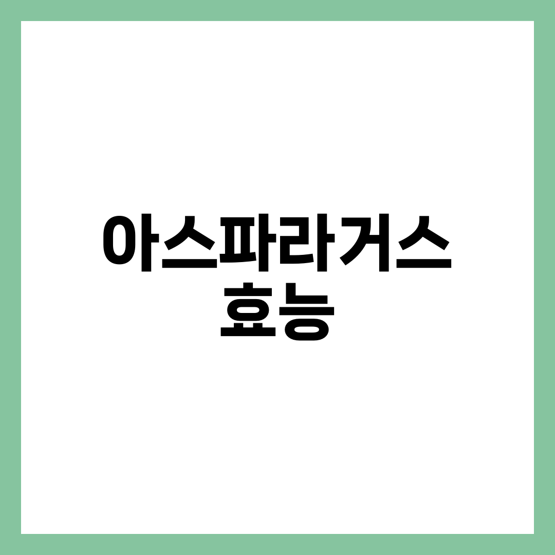 아스파라거스 효능 7가지와 조리법·하루 적정량, 영양 완벽 가이드 8