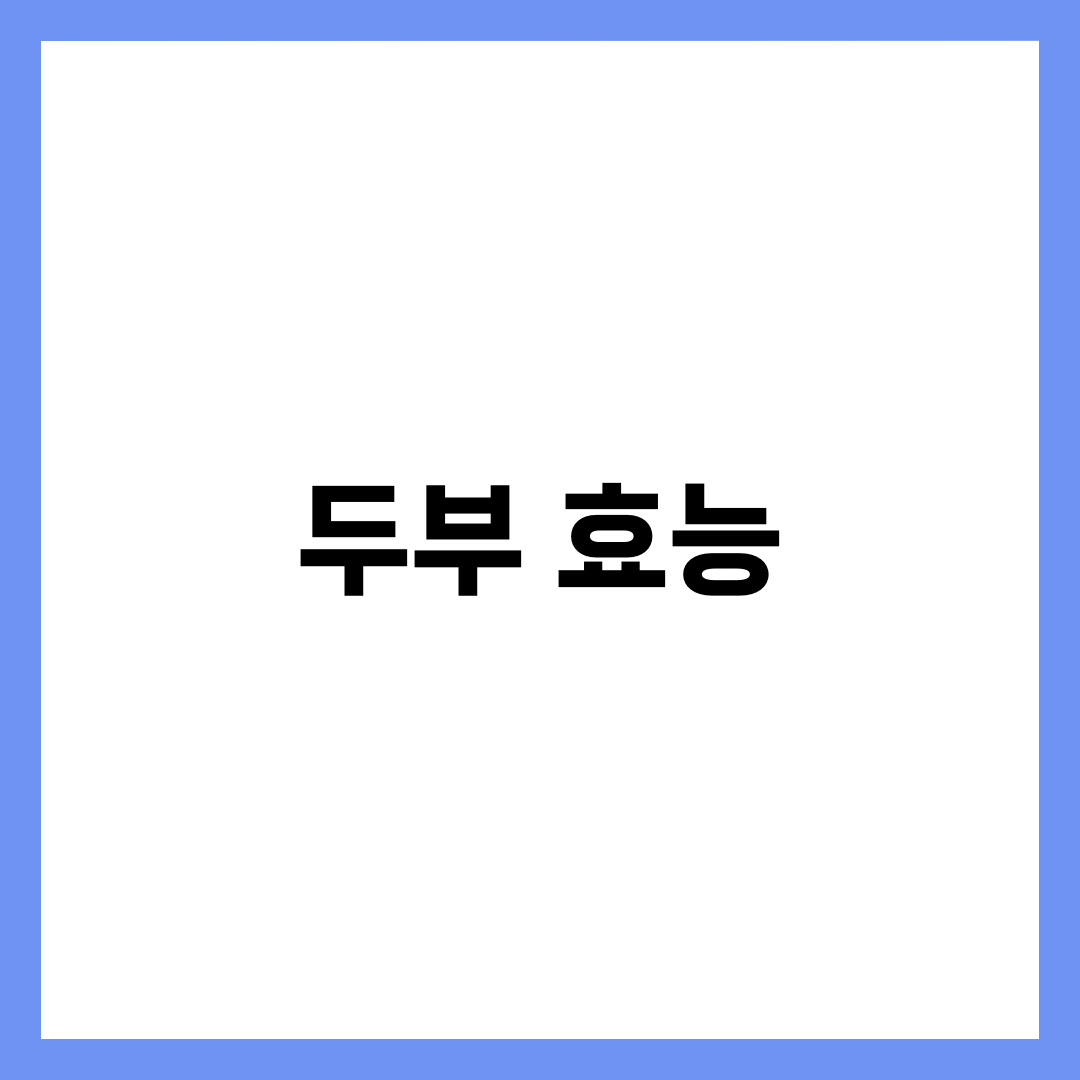 두부 효능 6가지, 단백질·칼슘·다이어트에 좋은 식물성 영양의 왕 1