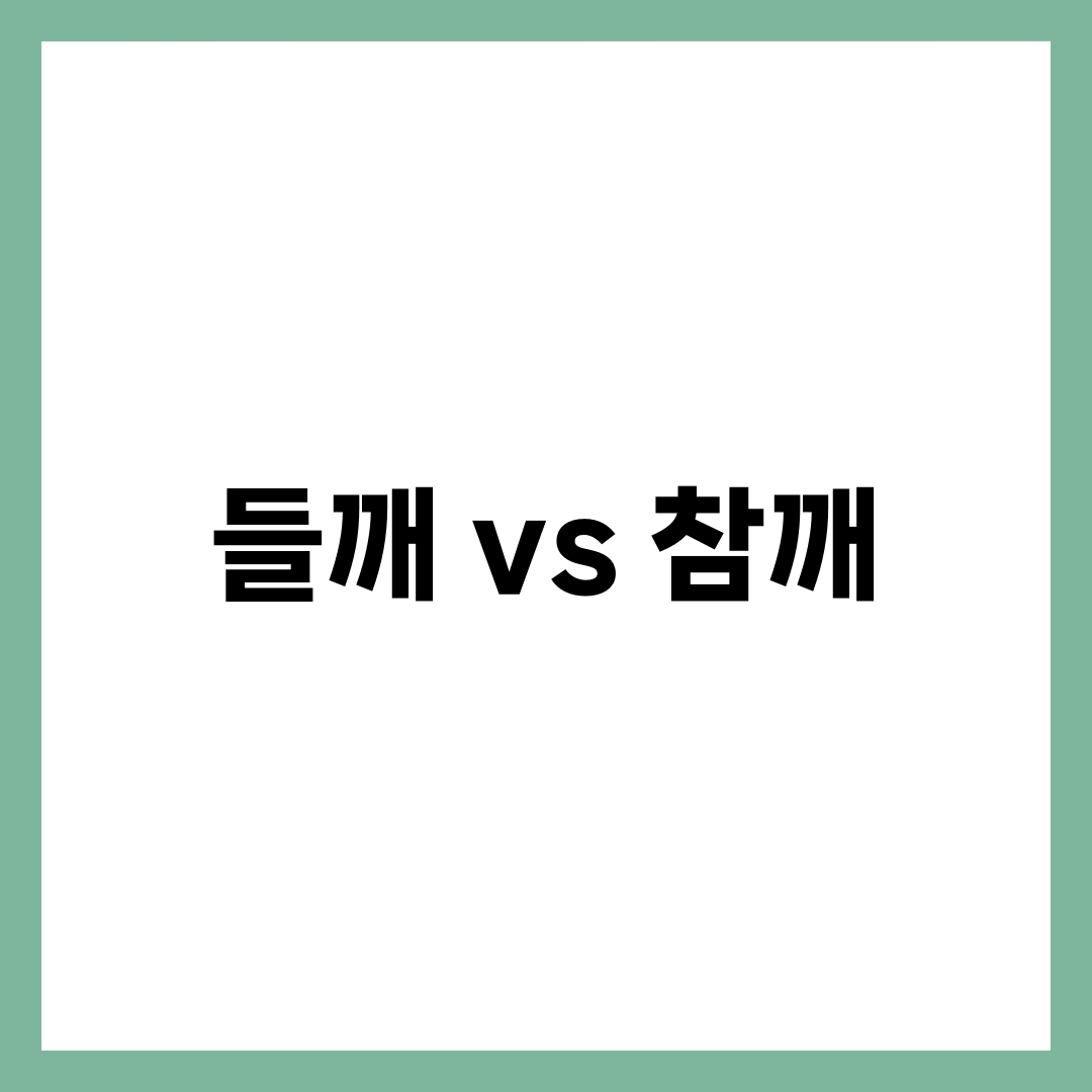 들깨 vs 참깨 차이 비교, 효능·영양·요리 활용 완벽 정리 1