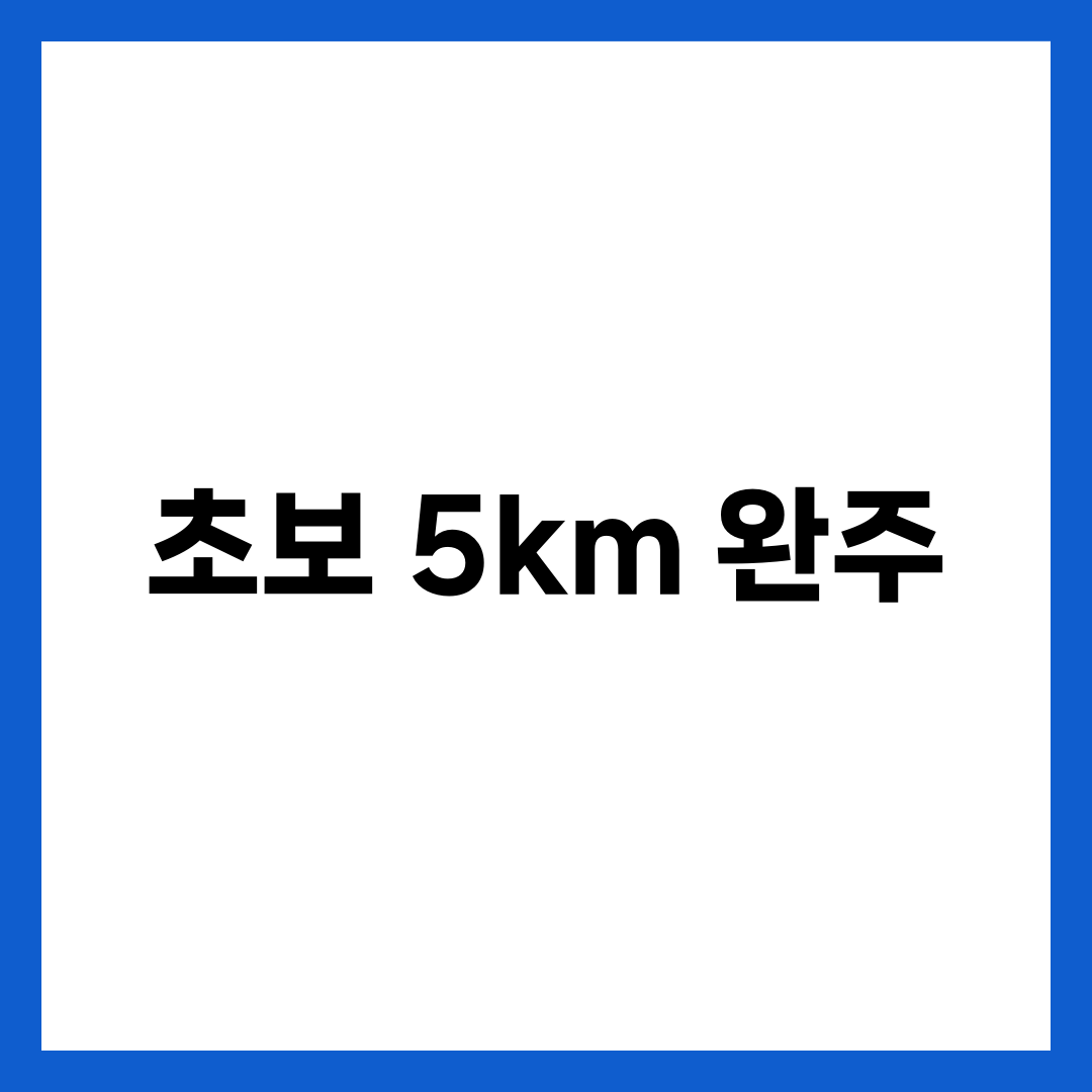 초보 마라톤 5km 완주 방법, 8주 훈련 루틴과 체크리스트 4