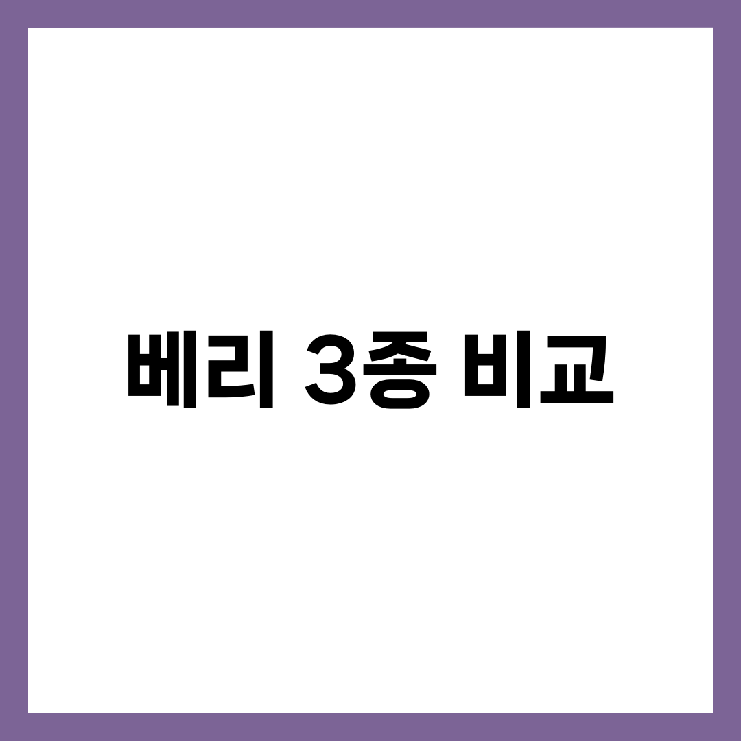 블루베리 vs 아사이베리 vs 크랜베리, 베리 3종 비교 총정리 1