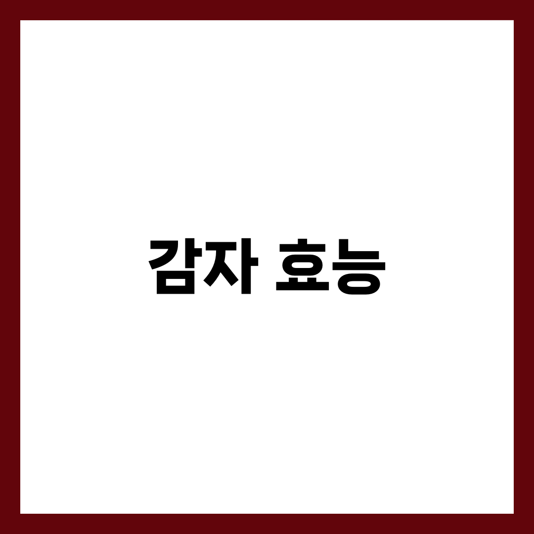 감자 효능 7가지와 하루 적정량, 고구마와의 차이 총정리 3