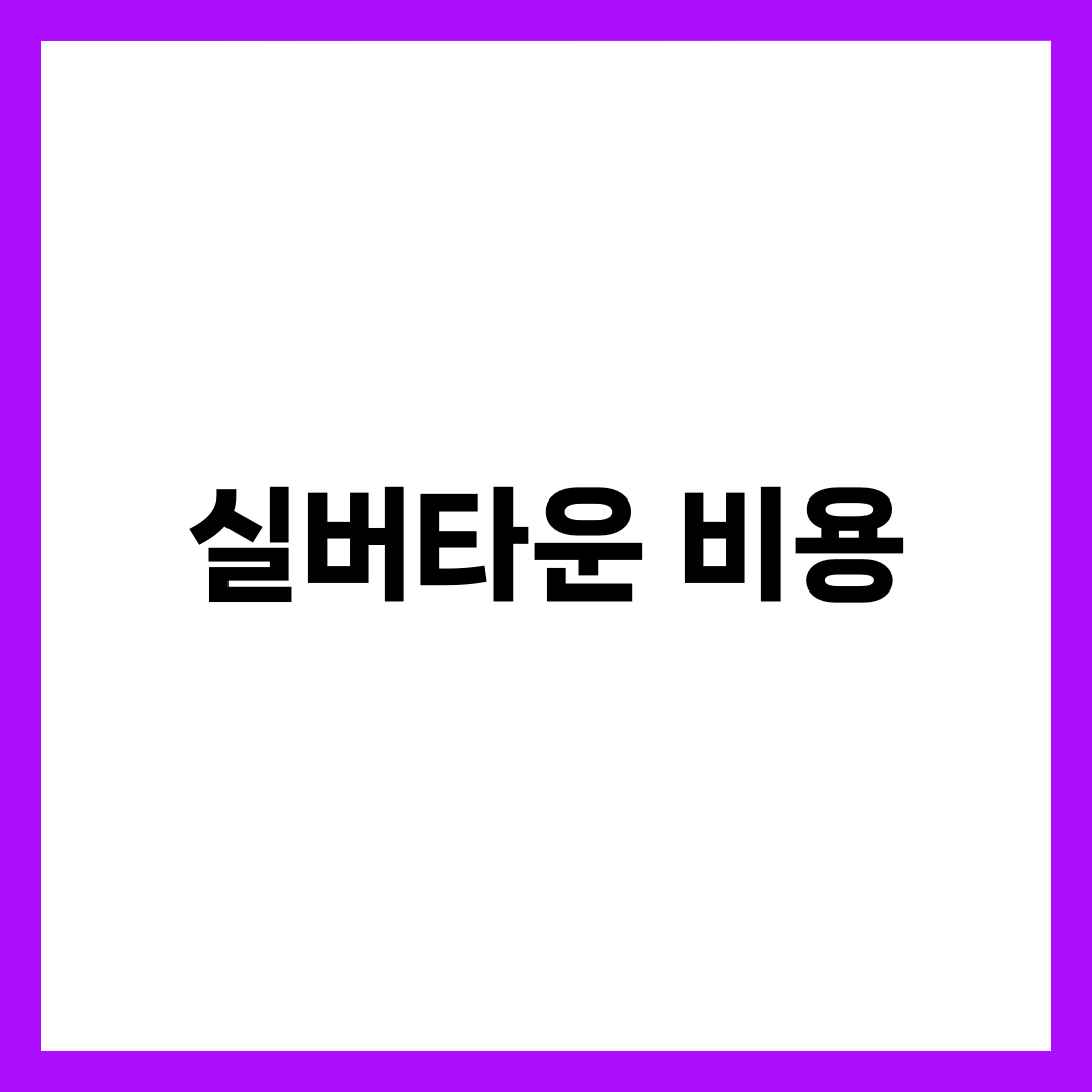 실버타운 비용, 얼마나 들까? 현실적인 분석 1