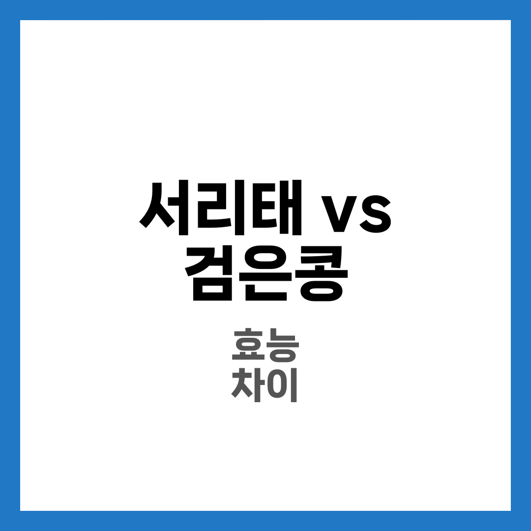 서리태와 검은콩, 효능 차이는 무엇일까? 1