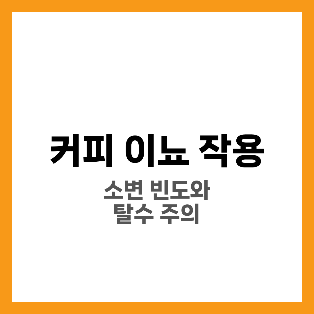 커피 이뇨 작용, 소변 빈도와 탈수 주의점 5가지 6