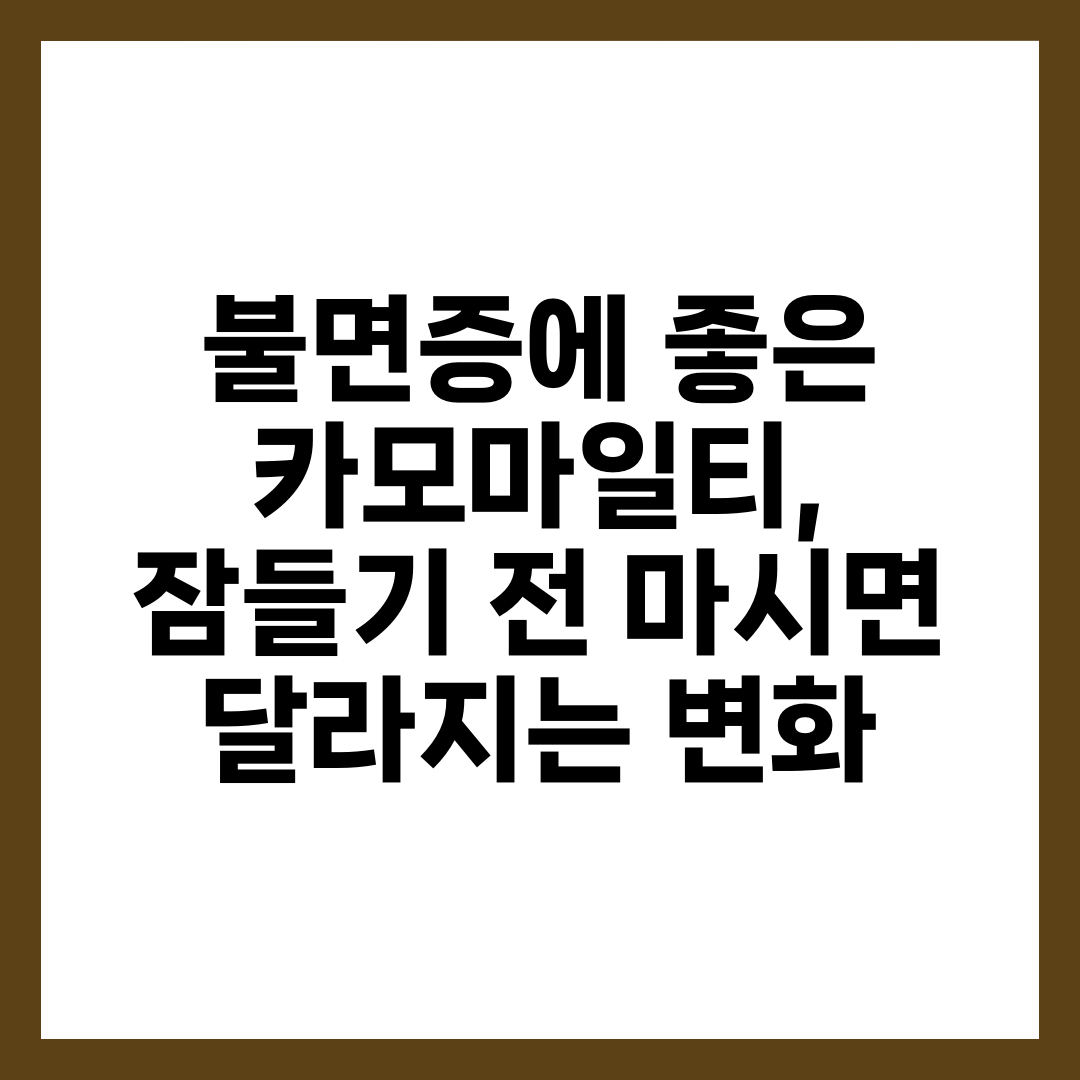 불면증에 좋은 카모마일티, 잠들기 전 마시면 달라지는 변화 4
