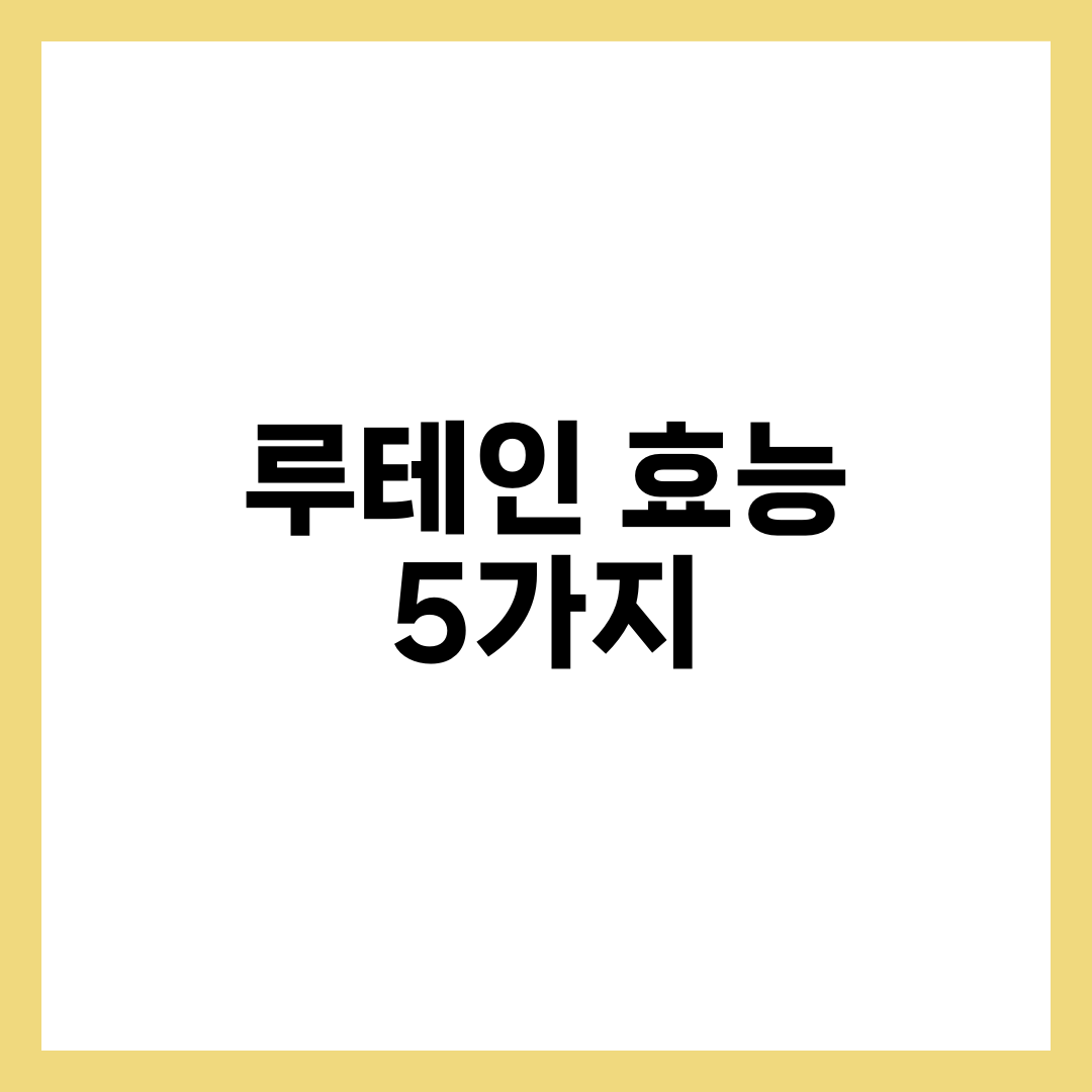 루테인 효능 5가지, 눈 영양제 사기 전에 꼭 아세요 설명하는 썸네일 이미지